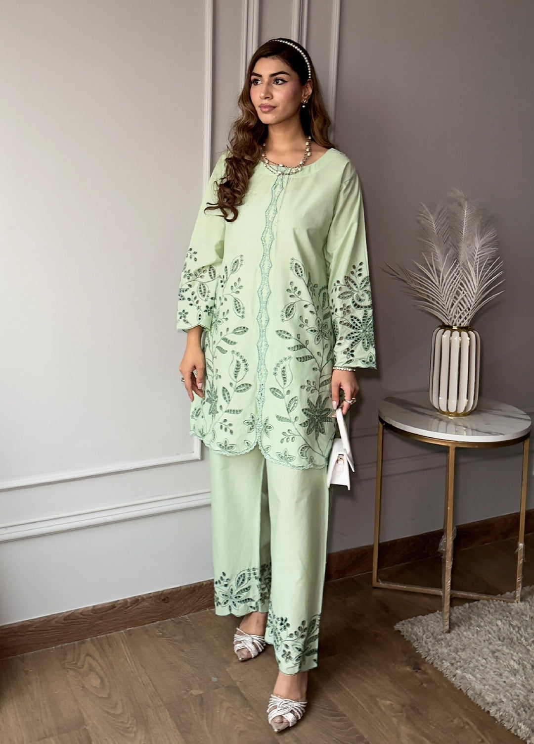 Rashid Textiles Women RTW Embroidered Lawn 2 Piece Suit D-03 Green - Casual Collection