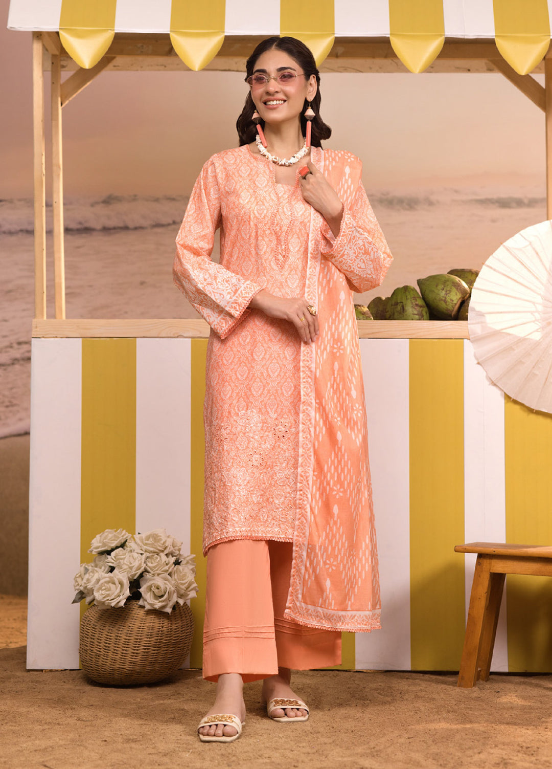 Regalia Textiles Unstitched Embroidered Lawn 3 Piece Suit RG26UEL D-10 - Casual Collection