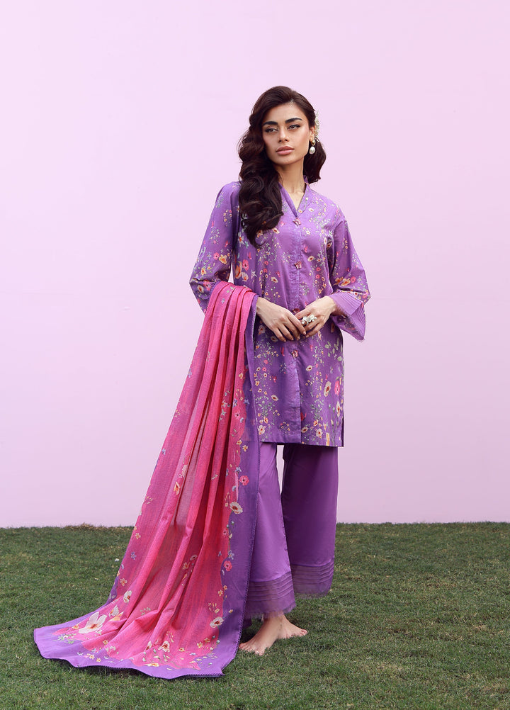 Mirha by Sahar Unstitched Printed Lawn 3 Piece Suit SS1-26-12 Lavender Whisper - Summer Collection