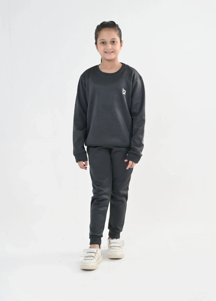 IQ Exclusive Kids Track Suit Fleece 2 PieceGrey Comfort Sweatshirt Tracksuit-Unisex Kids - Winter Collection