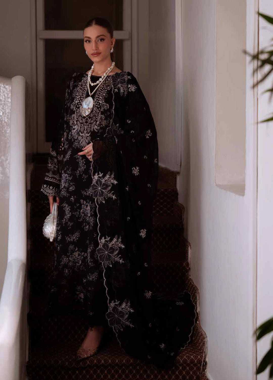 Maya by Nureh Unstitched Embroidered Swiss Lawn 3 Pcs Suit NU26UM NS-164 - Summer Collection