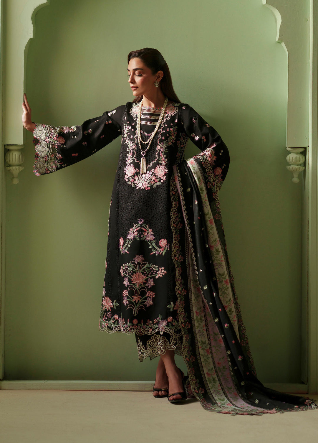 Mashriq by Bin Ilyas Unstitched Embroidered Lawn 3 Piece Suit BI26UML D112B - Festive Collection