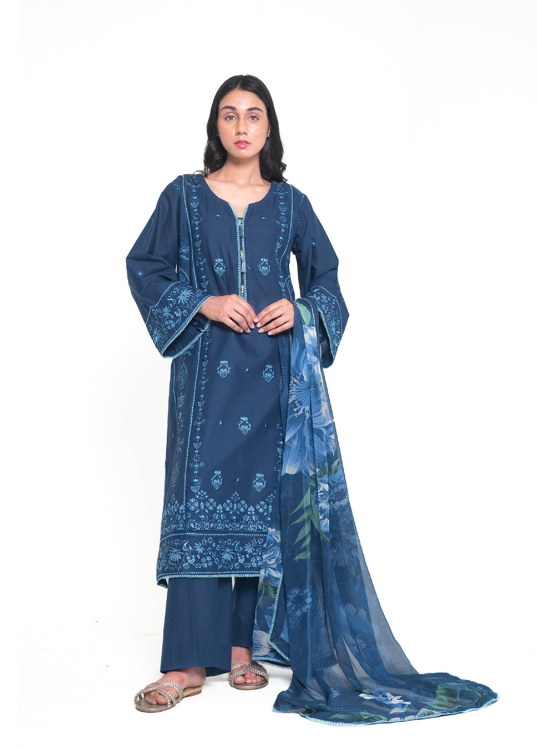Zyna Unstitched Embroidered Lawn 3 Piece Suit ZY26ULS Amia - Summer Collection