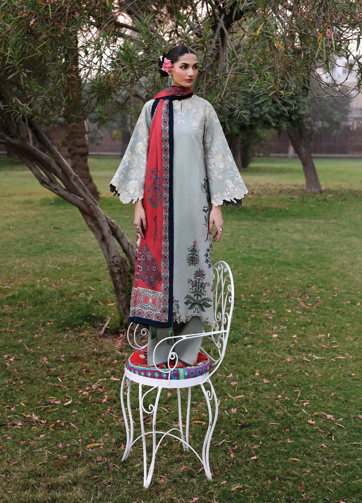 Jugnu by Hussain Rehar Unstitched Khaddar Embroidered Suits 3 Piece HRR25JK Heran - Winter Collection