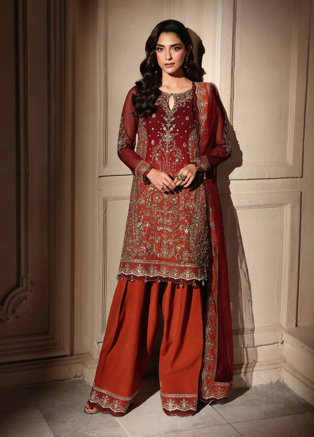 Dastan E Jashan by Charizma Unstitched Embroidered Chiffon 3 Piece Suit CHR26UDJ DJW6-08 - Wedding Collection