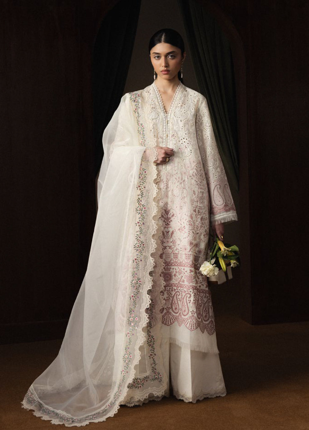 Satori by Zara Shahjahan Unstitched Embroidered Lawn 3 Piece Suit ZS26USL D-12 HOSHIMI - Summer Collection