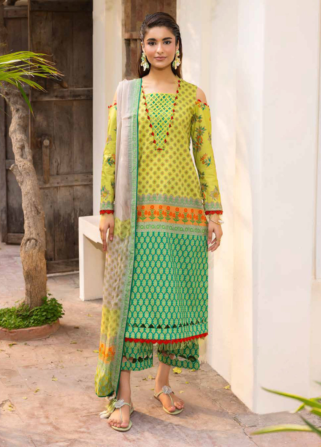 C Prints by Charizma Unstitched Printed Lawn 3 Piece Suit CHR26UCP CP6-08 - Summer Collection
