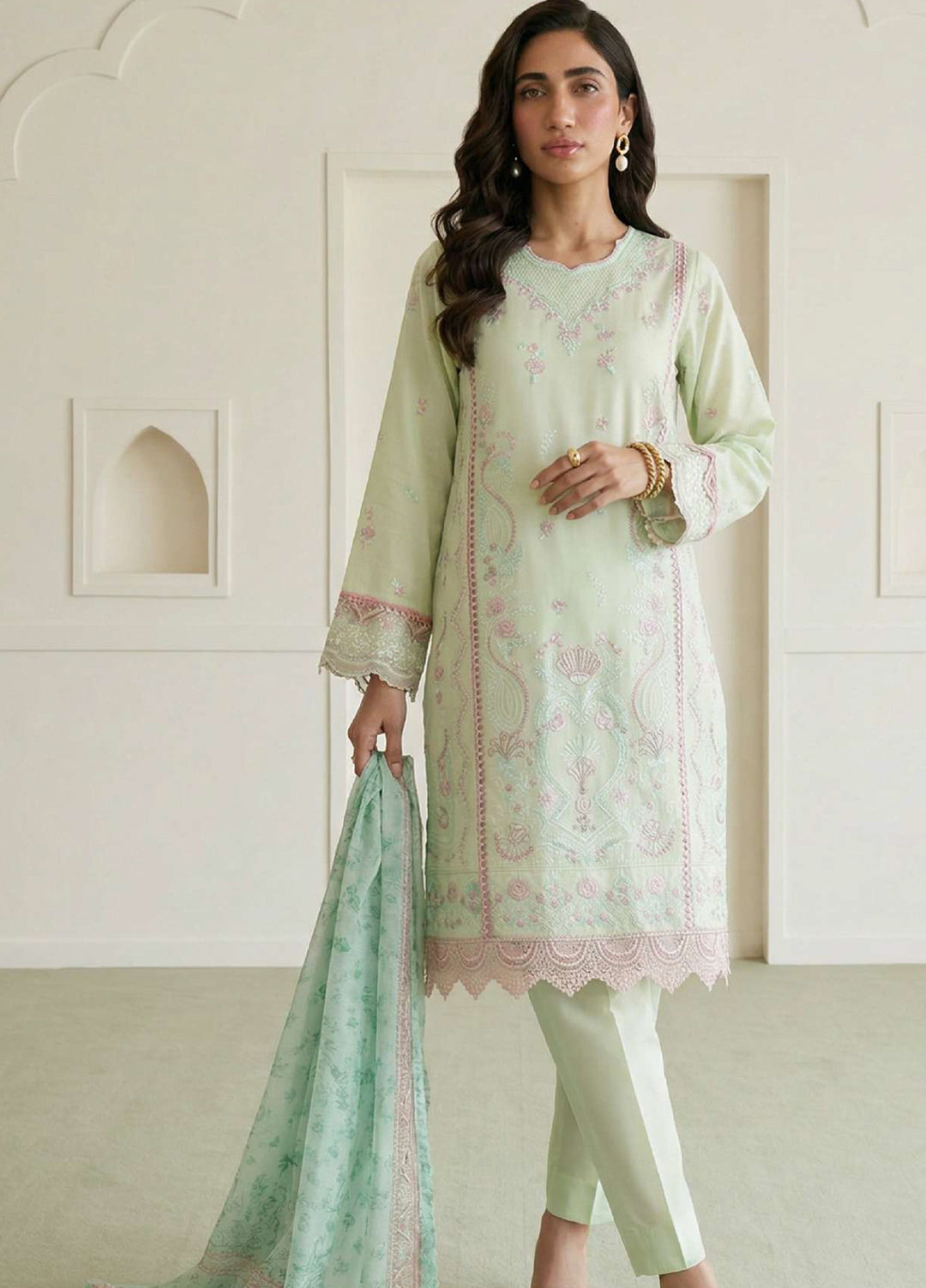 Zellbury Unstitched Embroidered Jacquard 3 Piece Suit ZB26UVIII WUS26E30653 - Casual Collection