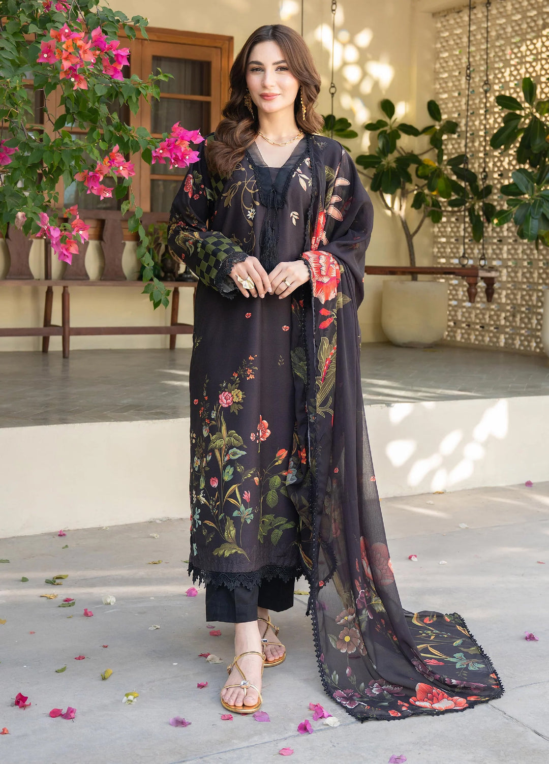 Mah e Noor Intermix by Panache 3 Piece Raw silk Orya - Winter Collection