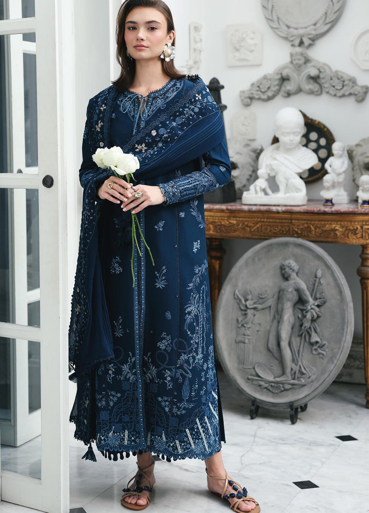 Q Line by Qalamkar Unstitched Chikankari Embroidered Lawn 3 Piece Suit QLK26UQL RP-10 ZOHAL - Summer Collection