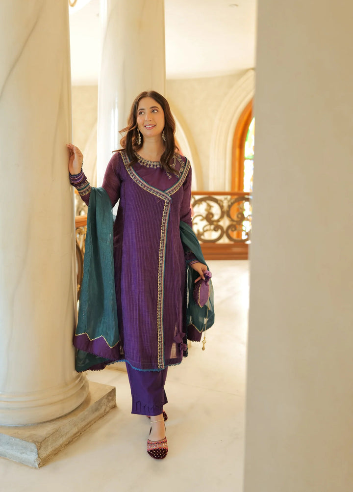 Omal by Komal Behnon Ki Eid Munar Line 3 Piece Pret Suit Zayna - Festive Collection