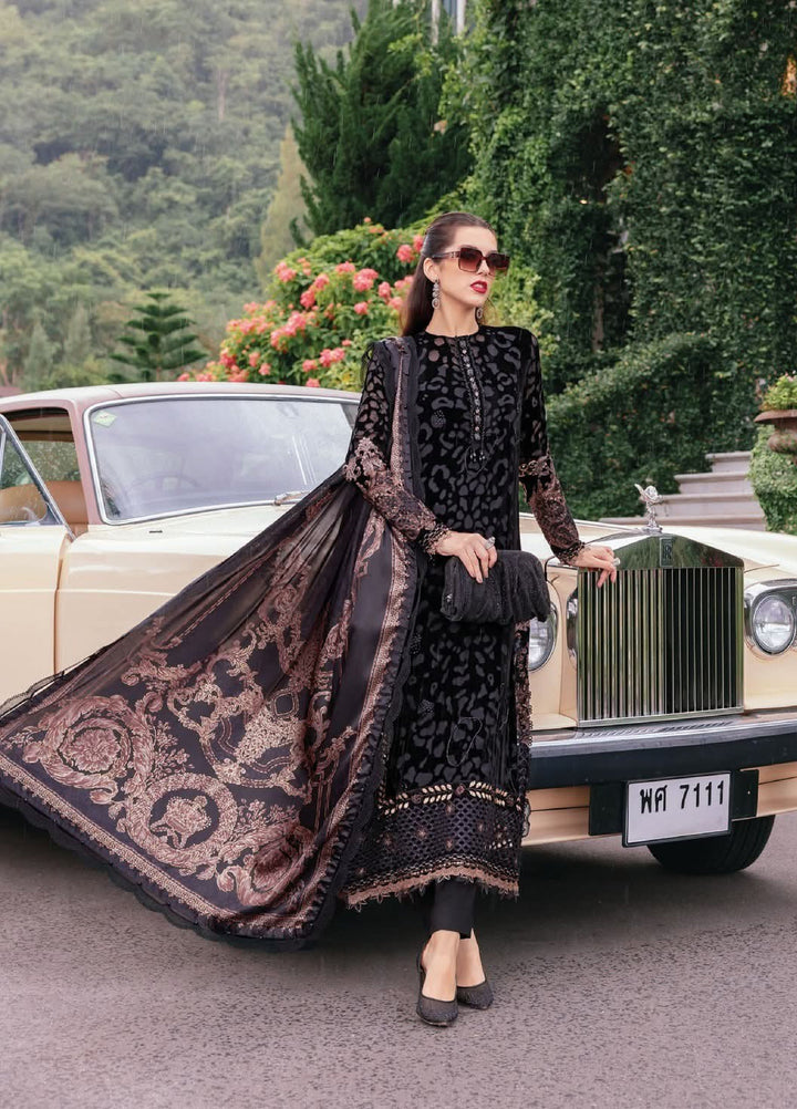 Luxe by Maria B Unstitched Embroidered Velvet 3 Piece MB25LW D1 - Winter Collection