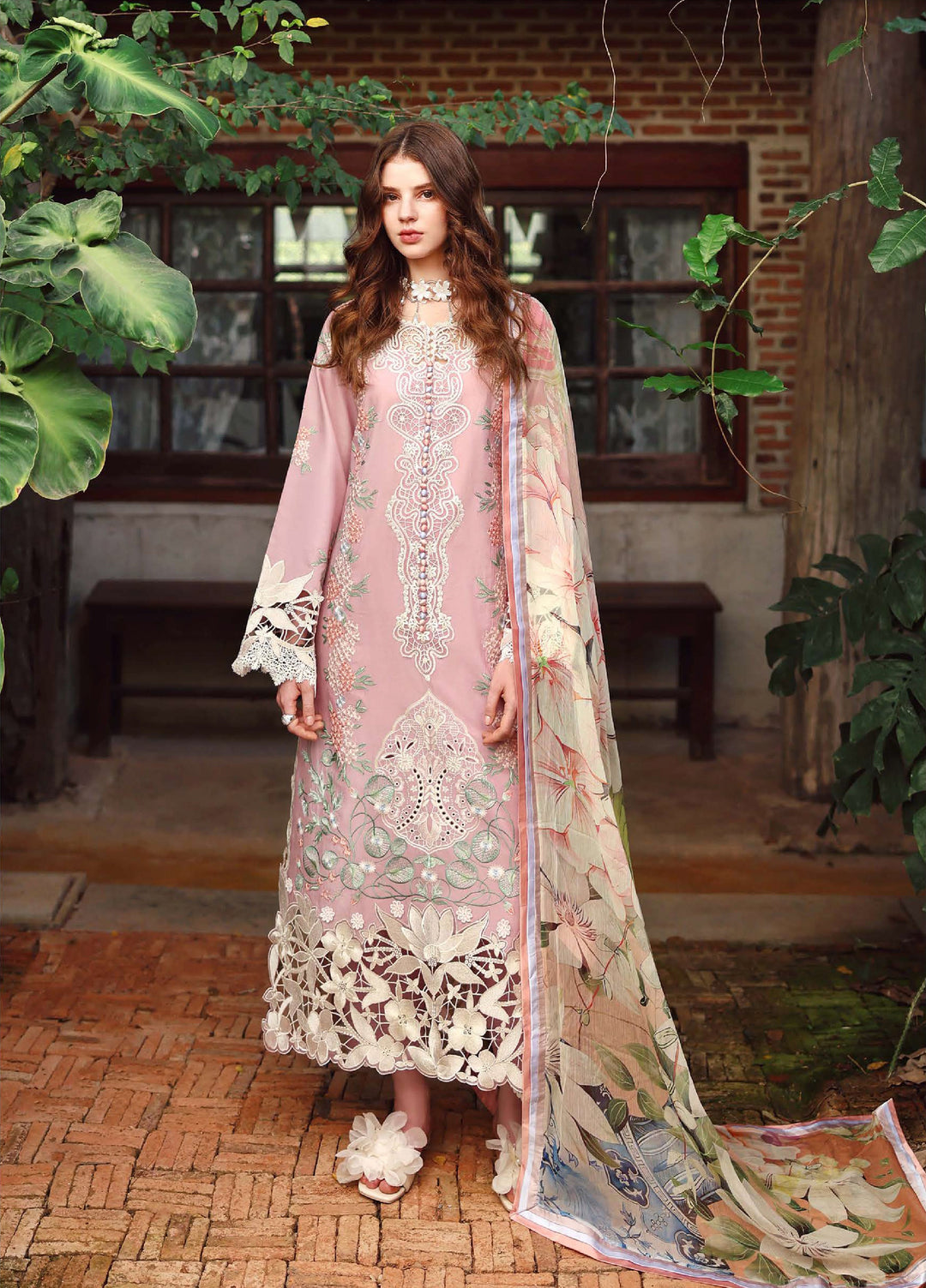 The Secret Garden by Mushq Unstitched Embroidered Lawn 3 Piece Suit MU26ULSG Secret Petals HUNSS260210 - Festive Collection