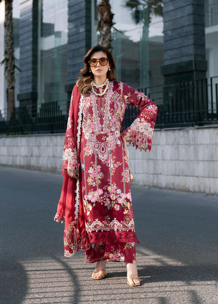Broadway by Mahnur Unstitched Embroidered Lawn 3 Piece Suit MN26UB BW-011 - Summer Collection