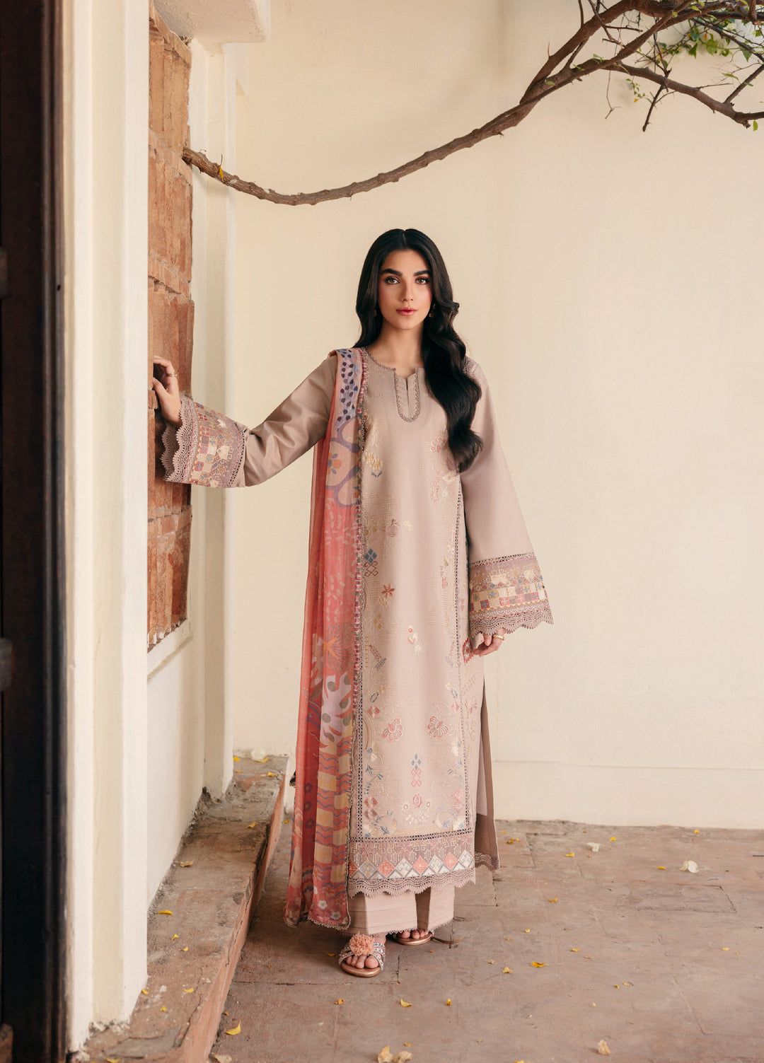 Zync by Florent Unstitched Embroidered Lawn 3 Piece Suit FL26ULZ FZ-4B - Lawn Collection