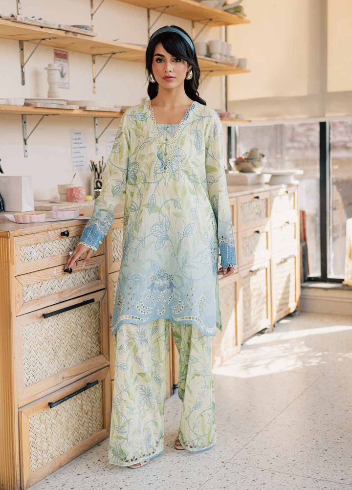 Ballerina by Nureh Unstitched Printed Chikankari Lawn 2 Piece Suit NU26UBL NU2-195 - Summer Collection