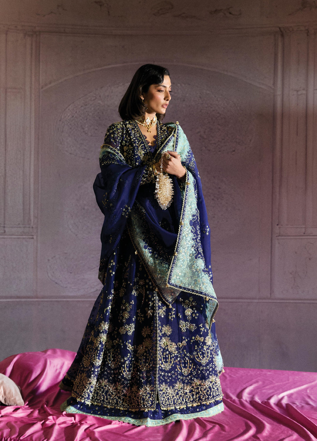 Freeshia by Suffuse Unstitched Organza Embroidered Suits 3 Piece SSY26UF RISHAAL - Wedding Collection