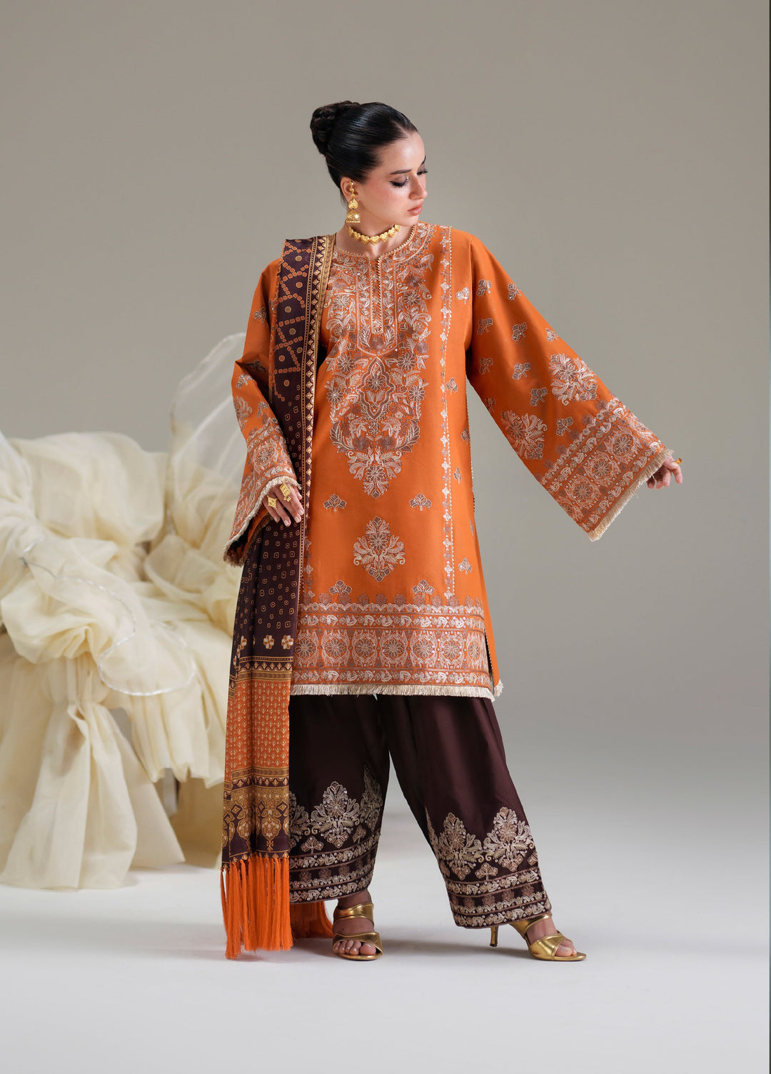 Amour by Bin Ilyas Unstitched Embroidered Lawn 3 Piece Suit BI26ULA 183A - Festive Collection