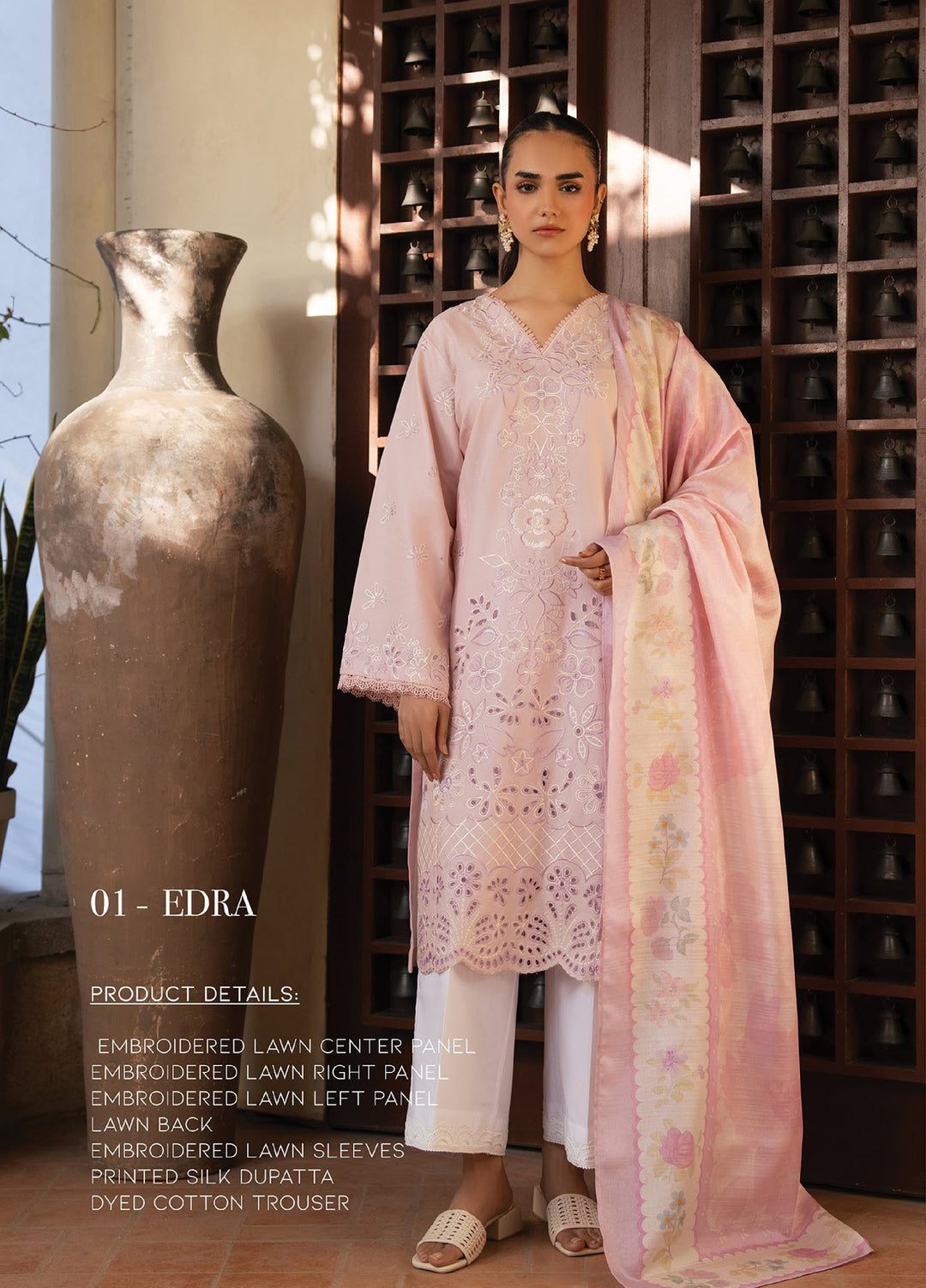 Namah by Xenia Formals Unstitched Embroidered Lawn 3 Piece Suit XF26ULN 01 - EDRA - Festive Collection