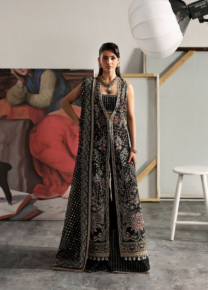 Seraphine by Zarposh Unstitched Embroidered Organza 3 Piece Suit Sorrel - Wedding Collection