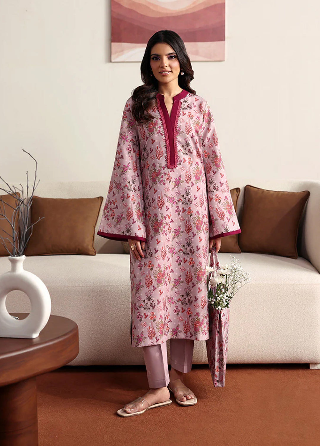 Basics by Gulaal Pret Embroidered Poly Lawn 2 Piece PL-12 Blossom - Summer Collection