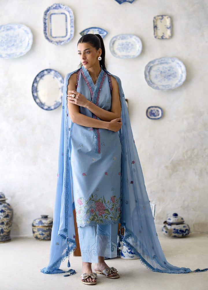 Freesia by Gul Ahmed Unstitched Embroidered Lawn 3 Piece Suit GA26UFL PM-62052 - Summer Collection