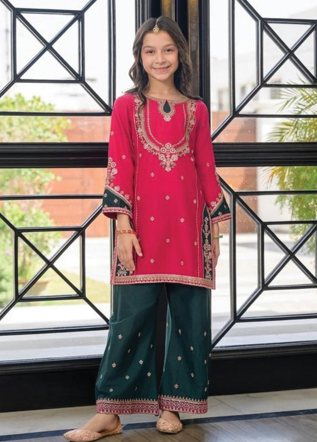 Fresh Birds Kids RTW Embroidered Lawn 2 Piece Suit Zarkash-FB-08 - Casual Collection