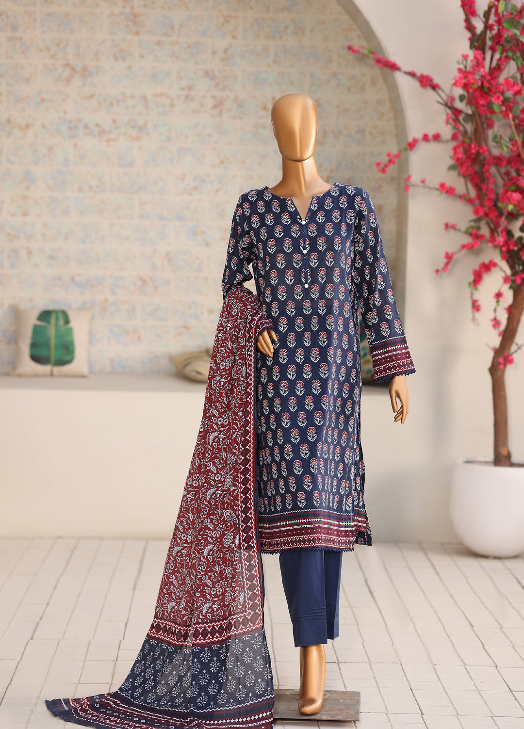 Nayab by HZ Textiles Unstitched Printed Cotton Lawn 3 Piece Suit HZ28UN NPC-05 - Casual Collection