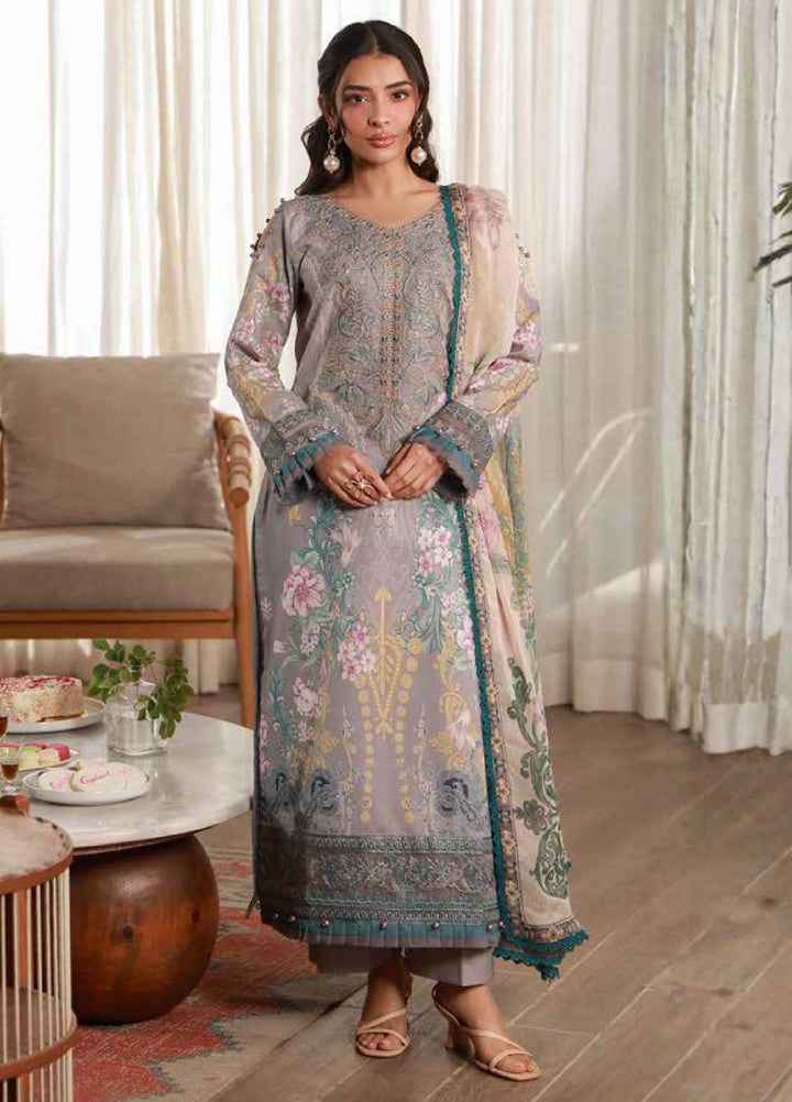 Delia by Gulaal Unstitched Embroidered Lawn 3 Piece Suit GL26UD D-2 Orra - Summer Collection