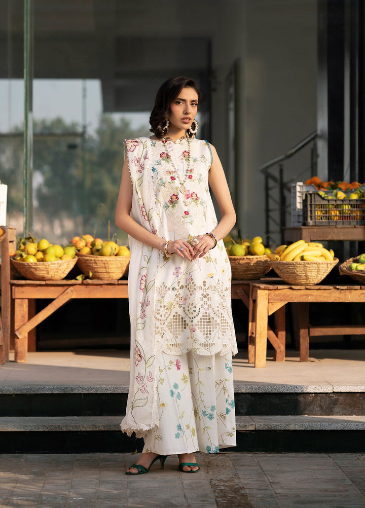 Broadway by Mahnur Unstitched Embroidered Lawn 3 Piece Suit MN26UB BW-002 - Summer Collection