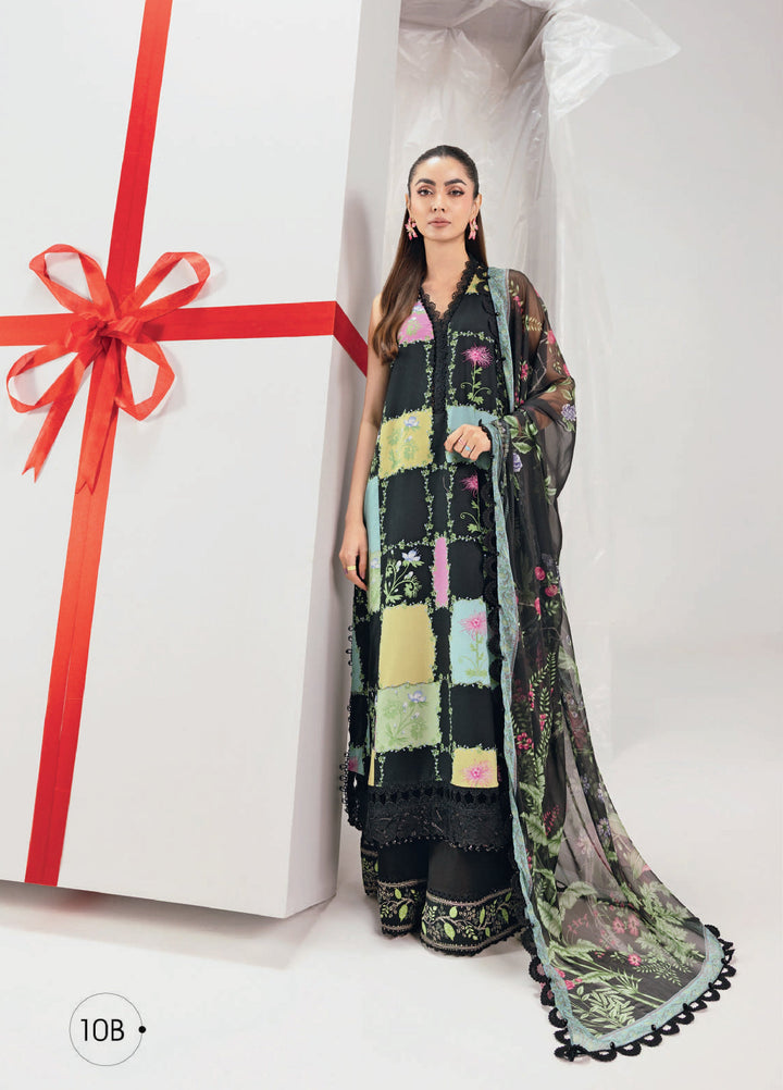 M Basics by Maria B Unstitched Embroidered Lawn 3 Piece Suit MB26UMB MB-CUSV13-10B - Summer Collection