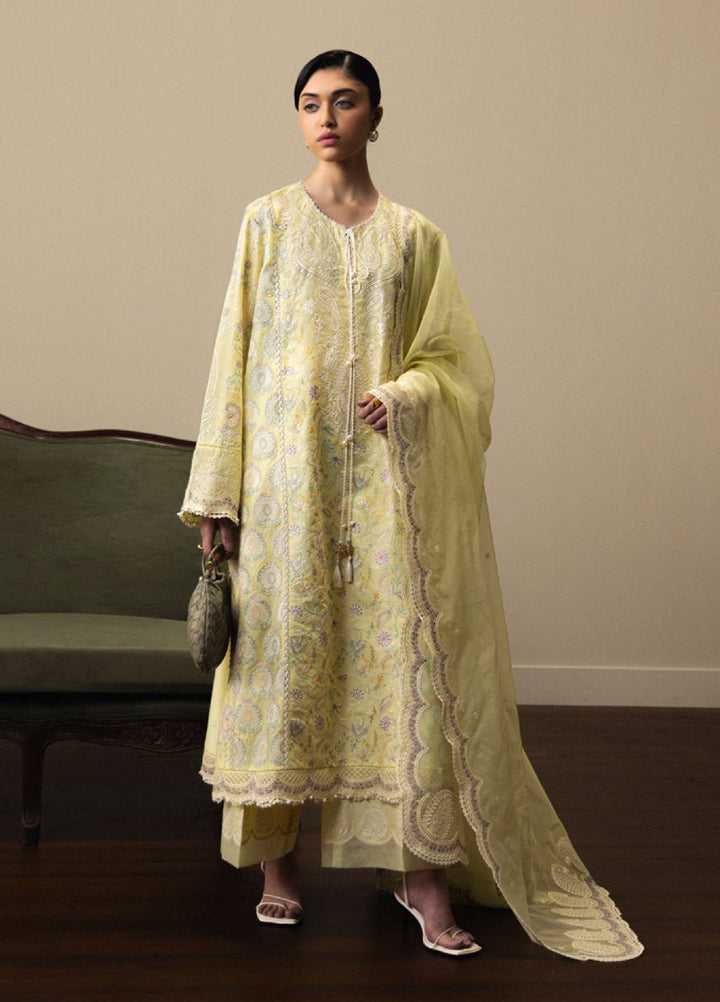 Satori by Zara Shahjahan Unstitched Embroidered Lawn 3 Piece Suit ZS26USL D-3 HINATA - Summer Collection