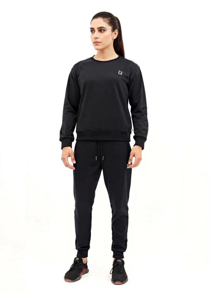 IQ Exclusive Women Winter Track Suit W-Black IQ Sweatshirt Tracksuit