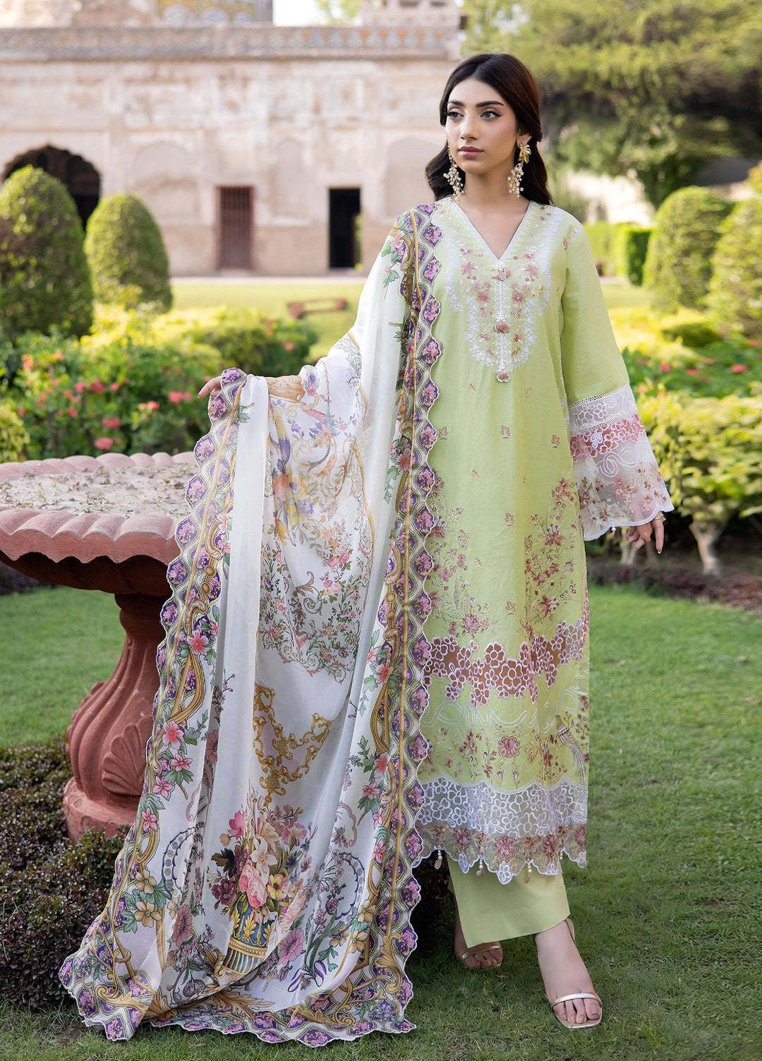 Inara by Javairia Women RTW Embroidered Lawn 3 Piece Suit IN26PJF Panchi - Festive Collection