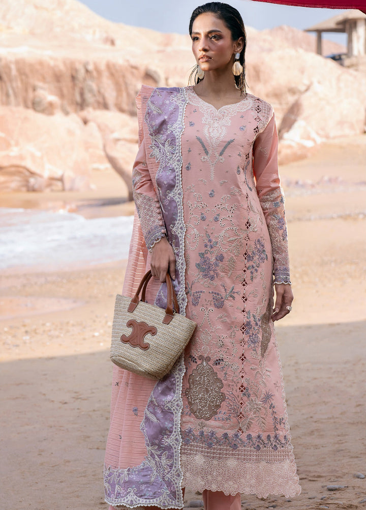 Florent Unstitched Embroidered Luxury Lawn 3 Piece Suit FL26UL FL-5B - Festive Collection