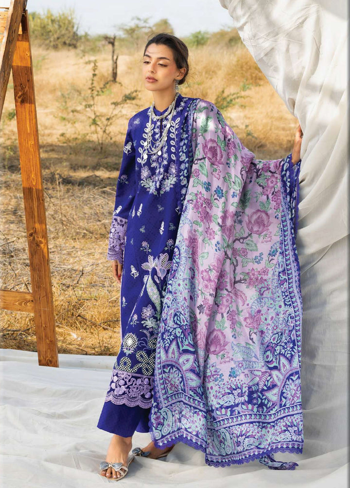 Zainab Chottani Unstitched Embroidered Luxury Lawn 3 Piece Suit ZC26ULZ D-13 VIOLA - Summer Collection
