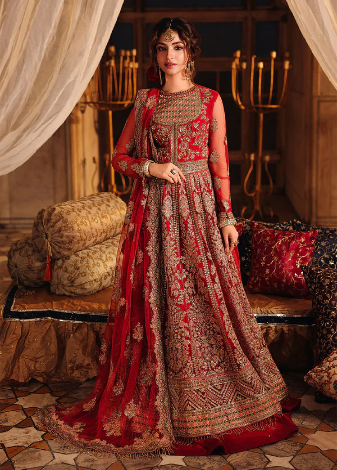 Silsila by Meeral Pret Embroidered Net 3 Piece Shehnoor - Festive Collection