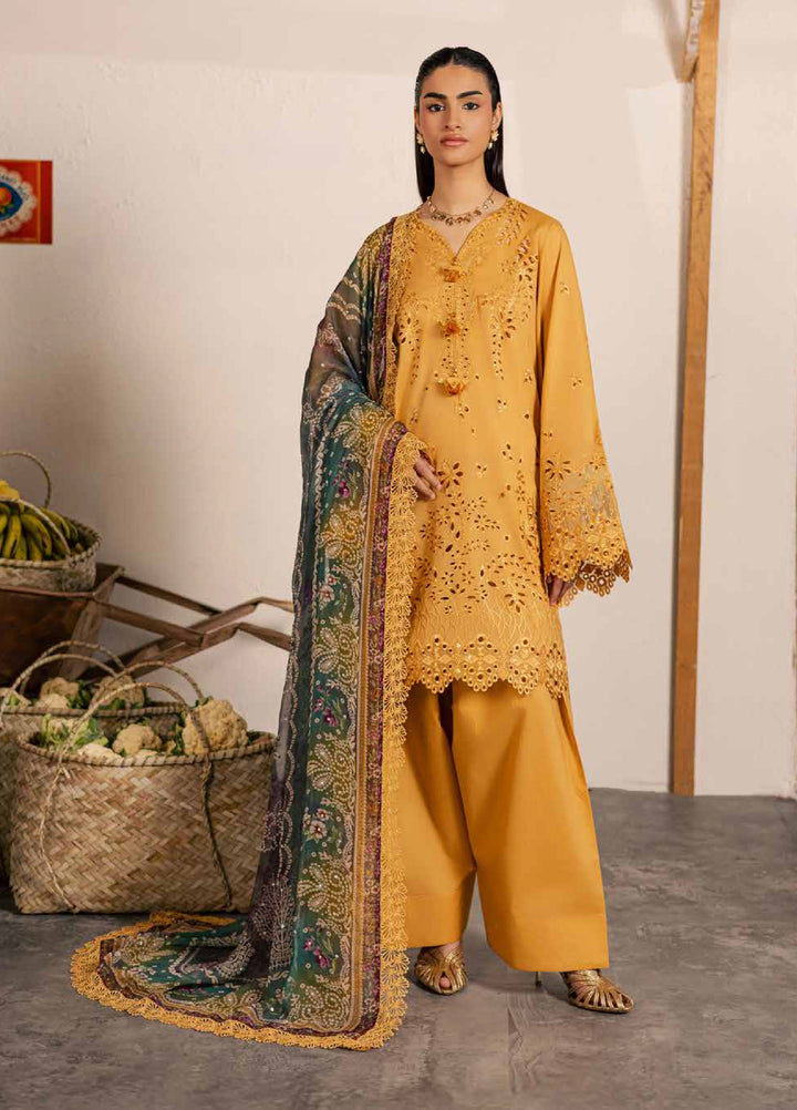 Bazar by Nureh Unstitched Chikankari Lawn 4 Piece Suit NU26UNL NE-254 - Eid Collection