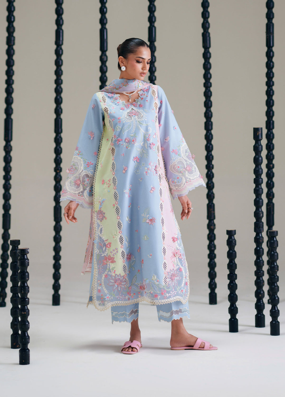Amour by Bin Ilyas Unstitched Embroidered Lawn 3 Piece Suit BI26ULA 184B - Festive Collection