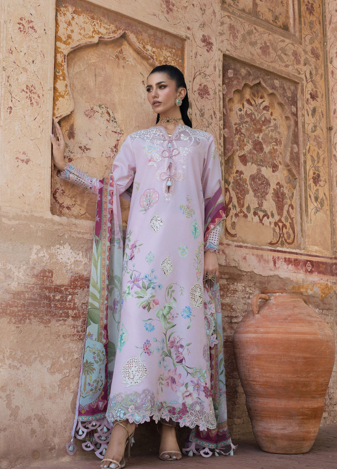 Bloom by Saira Shakira Unstitched Embroidered Lawn 3 Piece Suit SSR26ULB MAELLE-06A - Eid Collection