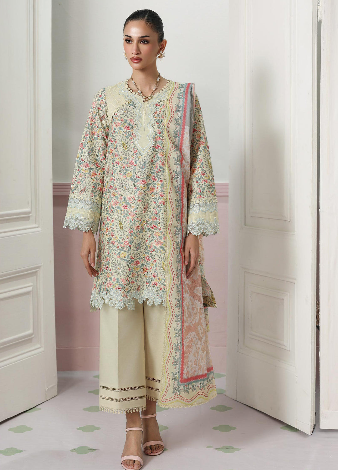 Q Prints by Qalamkar Unstitched Printed Lawn 3 Piece Suit QLK26UQL ZAYRA QQP-04 (B) - Summer Collection