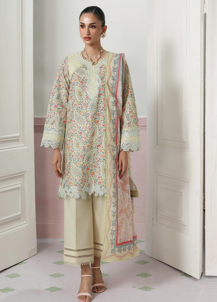Q Prints by Qalamkar Unstitched Printed Lawn 3 Piece Suit QLK26UQL ZAYRA QQP-04 (B) - Summer Collection