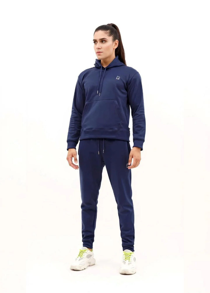 IQ Exclusive Women Winter Track Suit W-Navy Bliss Hoodie Tracksuit