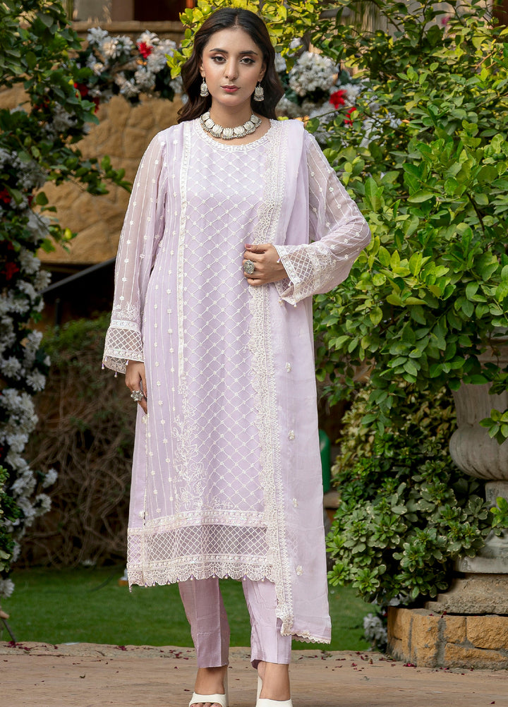 Zenia by Fine Tex Unstitched Royal Embroidered Chiffon Suits 3 Piece FNT25ZC ZC-03 - Festive Collection