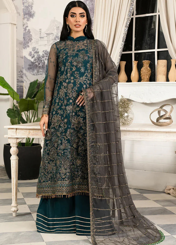Zarif Women Unstitched Embroidered Net 3 Piece Suit ZR26UFC ZAF 04 GURIYA - Festive Collection