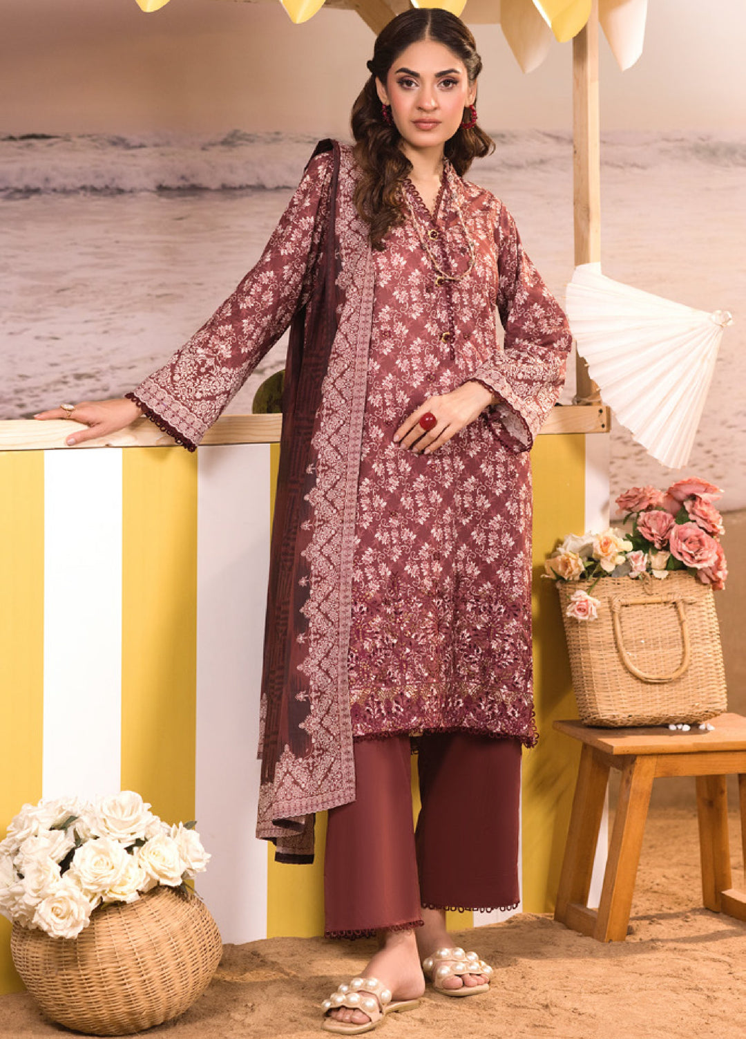 Regalia Textiles Unstitched Embroidered Lawn 3 Piece Suit RG26UEL D-4 - Casual Collection