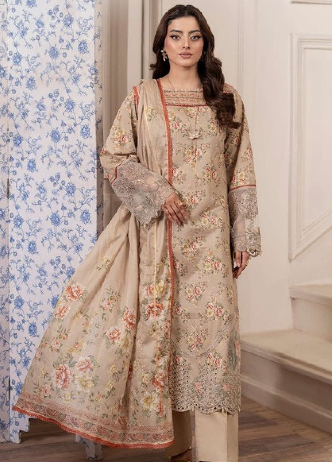 Applique Kari by Al Zohaib Unstitched Embroidered Lawn 3 Piece Suit AZ26AVII D-03 - Summer Collection