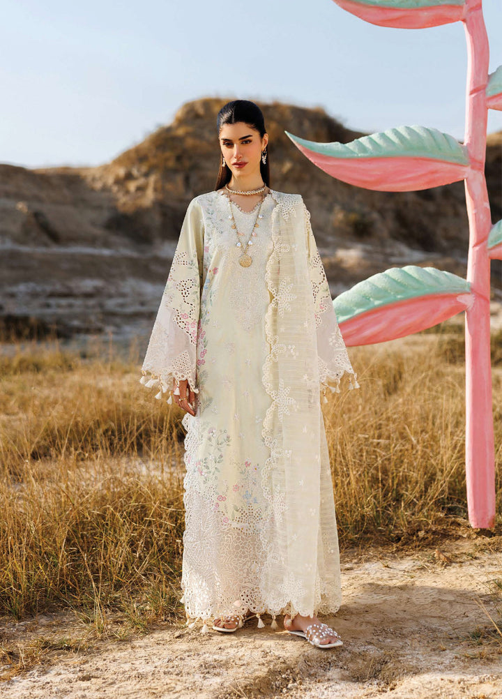 Sunlit Groove by Emaan Adeel Unstitched Embroidered Luxury Lawn 3 Pcs Suit EA26USG BLOSSOM BEAT - Summer Collection