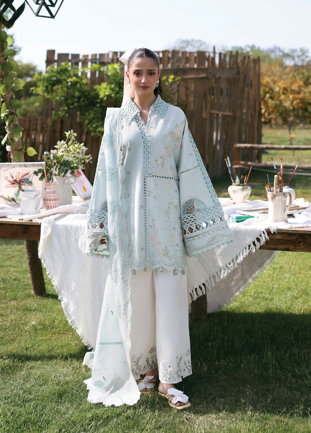 Summer Soiree by Zarposh Unstitched Embroidered Lawn 3 Piece Suit ZR26ULS Kaelis - Festive Collection