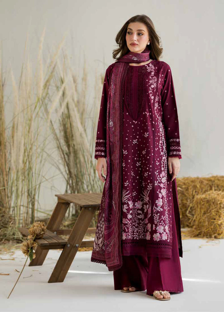 Sobia Nazir Winter Embroidered Khaddar Suits 3 Piece SN25WU D-06 A - Winter Collection